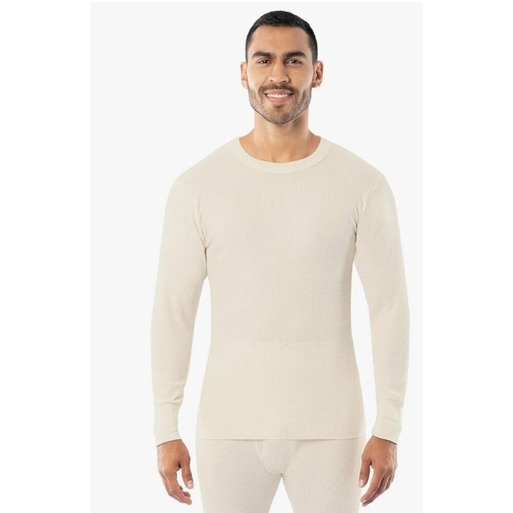 2 Of Indera Men'S Traditional Waffle Thermal Underwear Long Sleeve Shirt  B37